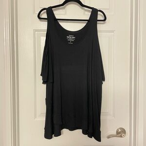 Torrid Super Soft cold shoulder top - black